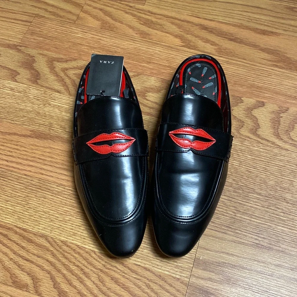 Zara flats mules lips - Picture 1 of 4